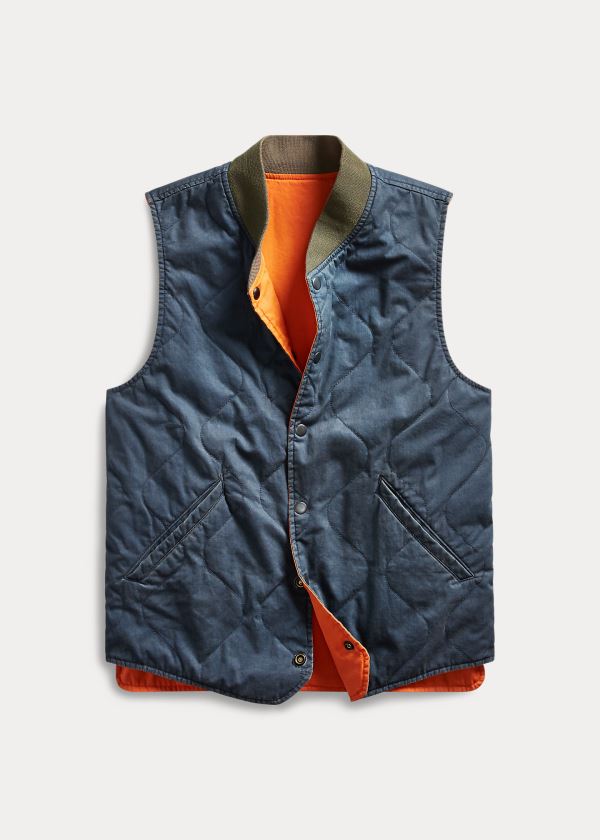 Men's Ralph Lauren Reversible Cotton Twill Vests | 647209EWI